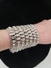 A Wow Factor!! From Iris Apfel Collection Thick Cubed Stretch Bracelet With Crystals