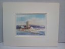 Lovely Original Art - Signed Matted Watercolor & Framed ACEO Oil On Canvas    C4