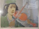 Emmanuel Mane Katz Violin Lithograph 137/300