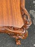 Vintage Chippendale Style Carved Mahogany Tea Tables With Ball And Claw Feet- A Pair