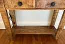 Rustic Petite Console Table W Hammered Hardware (LOC:S1)