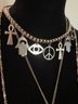 Peace Sign Evil Eye Ankh Cross  Necklace Lot