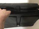 A54. Wilson Black Leather Briefcase & Shoulder Strap.
