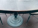 Outdoor Pedestal Table With Four Brown Jordan Chairs (#4 Of 5)
