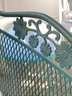 Green Outdoor Garden Table & Set Four Chairs In Green Metal Finish
