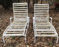 PR. White Patio Chaise Lounges