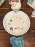 Baby Feeding Plate, Ring Holder, Faux Plants, Ceramic Roosters