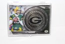 2014 Aaron Rodgers Kick-Off Coin Card
