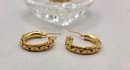 18K Gold Byzantine Ring And Hoop Earrings