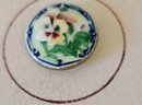 Group Of Eight Hand Painted Floral Porcelain Buttons