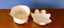 Vintage Rose Shulkin Footed Bowl And Leaf Inspired Candy Dish C. 1966
