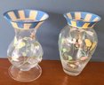Pair Of Vintage Lenox Handpainted Vases