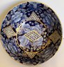 Vintage Chinese Blue, White And Gold Bowl