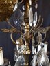 Early 6 Arm 12 Light Chandelier With Prisms