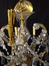 Vintage  8 Arm Glass And Crystal Prism Chandelier