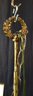 Empire Style Swan Motif 4 Arm Brass Chandelier