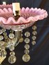 Unique 'popcorn' Pink 6 Arm Vintage Chandelier