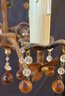Pair Of Solaria Decorative Rust Finish Tole 3 Arm Chandeliers