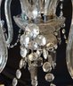 Beautiful Early Glass And Crystal 4 Arm Chandelier