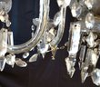 Beautiful Early Glass And Crystal 4 Arm Chandelier