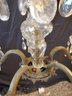 Beautiful Early 4 Arm Crystal Prism And Metal Chandelier