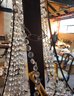 Beautiful Large Brass And Crystal Prism 3 Arm Wall Sconce