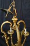 Vintage Gold Paint 6 Arm Chandelier Very Nice