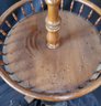 Unique 1940's Two Tier Lamp Table With Tole Tin 2 Part Liner