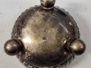 Antique Yerba Mate Tea Gourd Cup, Ball Footed, Argentina 800 Silver And 18K Bombilla