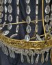 Mid 20th Century French Large Tiered Crystal Prisms Empire Style Sconce