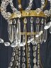 Mid 20th Century French Large Tiered Crystal Prisms Empire Style Sconce