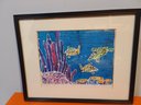 Silk Painting? 'Turtle Recess' Signed Ann Taylor