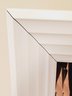 Handsome White Wall Mirror With 4' Frame - Vertical Or Horizontal Hooks