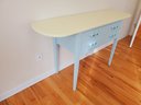 Cute Vintage Shabby Chic Painted Drop Leaf Accent / Sofa Table With Two Drawers