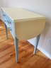 Cute Vintage Shabby Chic Painted Drop Leaf Accent / Sofa Table With Two Drawers