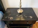 Pair Of Pottery Barn Black Painted Solid Wood Night Stands