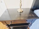 Pair Of Pottery Barn Black Painted Solid Wood Night Stands