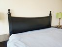 Pottery Barn Black Painted Solid Wood King Sized Headboard