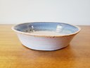 Small Glazed Pottery Bowl - Tan & Blue