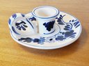Trio Of Vintage Blue & White Delft Pottery