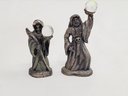Four Vintage WAPW UK Pewter Miniature Mystical Mythical Wizards Minotaur Sorcerer Grim Reaper Figurines