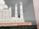 Vintage Silk Hand Embroidered Taj Mahal Framed Wall Art