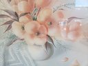 Vintage Floral Peach & Green Framed Wall Art