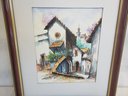 Vintage Framed Mexican Village Wall Art Signed Painting