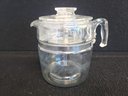Vintage Pyrex Flameware Clear Glass 9 Cup Coffee Glass Pot Percolator - Complete