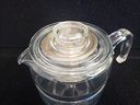 Vintage Pyrex Flameware Clear Glass 9 Cup Coffee Glass Pot Percolator - Complete