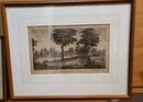 Two Antique English Prints, 'View Of Clapham From The Common' And 'Canterbury Cathedral'