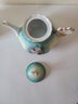 An Exquisite Teal Antique Teapot,  From Bavaria & A White Ironstone By Ellgreave