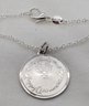 Vintage Sterling Silver 7/8' Anniversary Pendant On An 18' Silver Plated Chain ~ 2.92 Grams (Pendant Only)