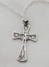 Vintage Sterling Silver Cross Pendant With An 18' Chain 1 1/8' X 3/4' ~ 2.00 Grams (pendant Only)